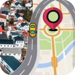 live gps driving directions & street view maps android application logo